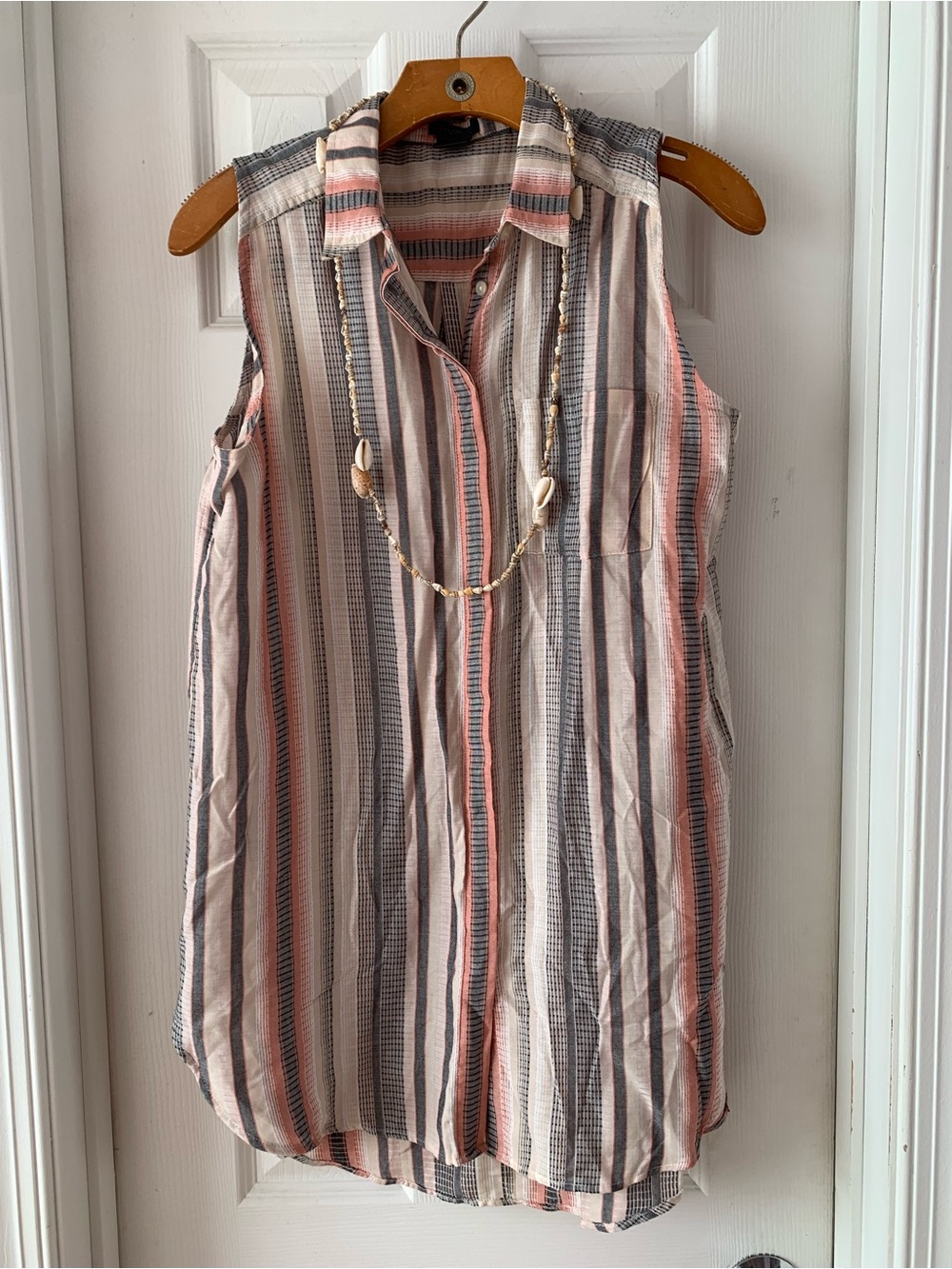 Ann Taylor Georgia Sand Long Sleeveless Tunic
